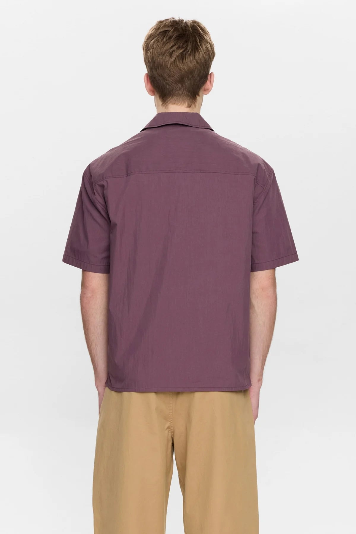 AKOTTO 2 POCKETS S/S SHIRT - Blackberry Wine